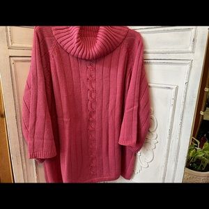 Susan Graver style metallic cable knit
